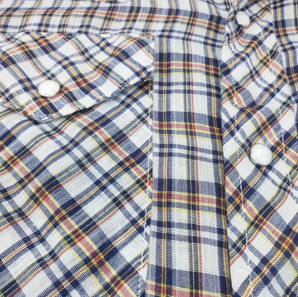 Vintage Mr. Leggs LLL Western Shirt Plaid PEARL SNAP Button Men's Size LARGE - Picture 13 of 15